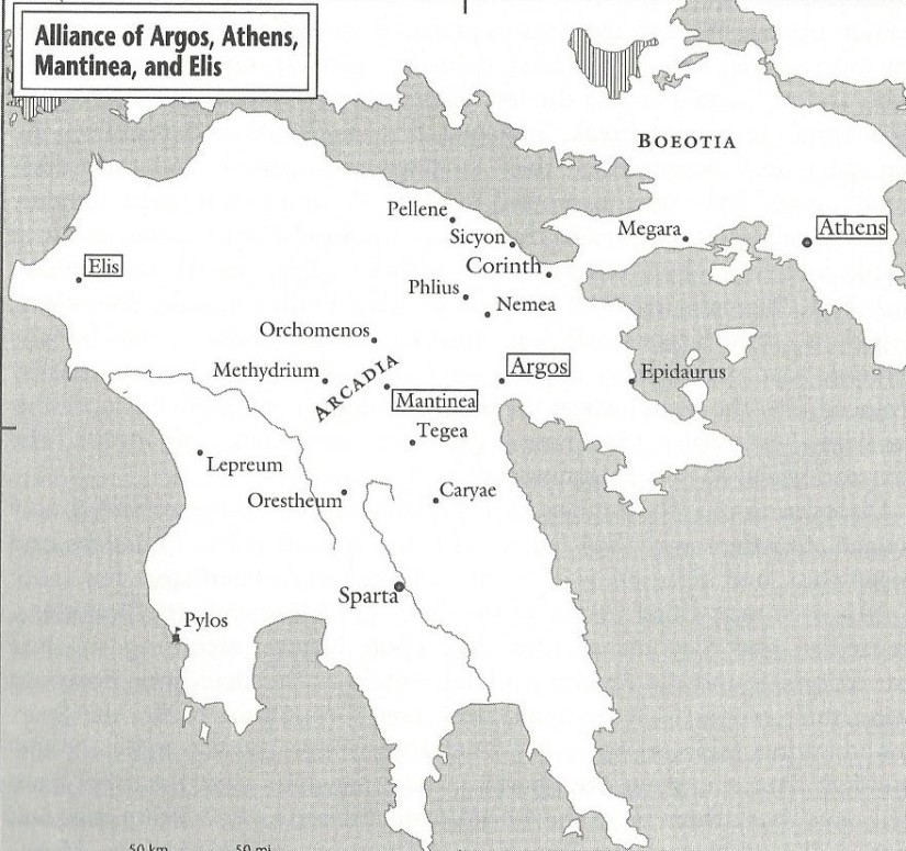 Map of the Argive Alliance from The Landmark Thucydides